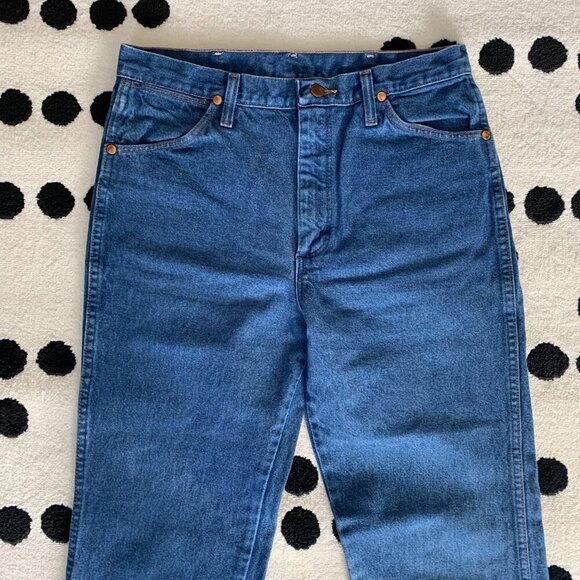 Wrangler Vintage Cowboy Cut Jeans Slim Fit Bootcut Denim - Picture 3 of 13